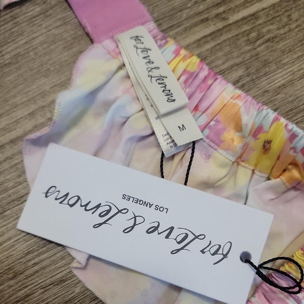 For Love And Lemons Pastel Floral Lingerie - Picture 2 of 2